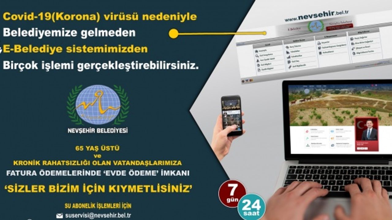 Nevşehir Belediyesi’nden Online ve Mobil Hizmet