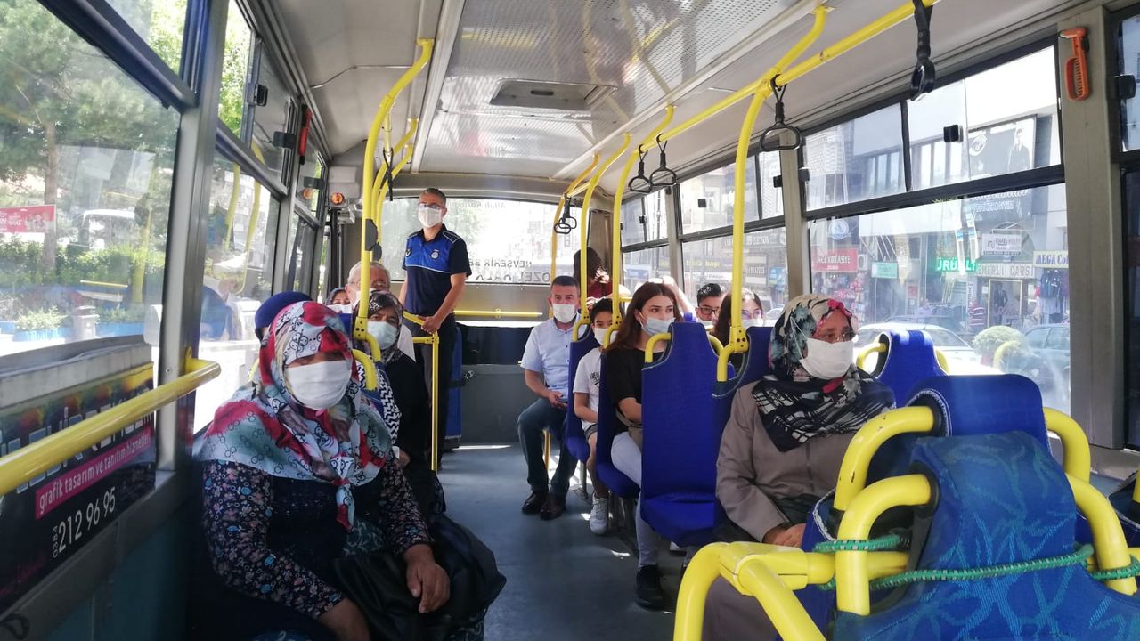 Özel Halk Otobüslerinde Sosyal Mesafe, Hijyen ve Maske Denetimi