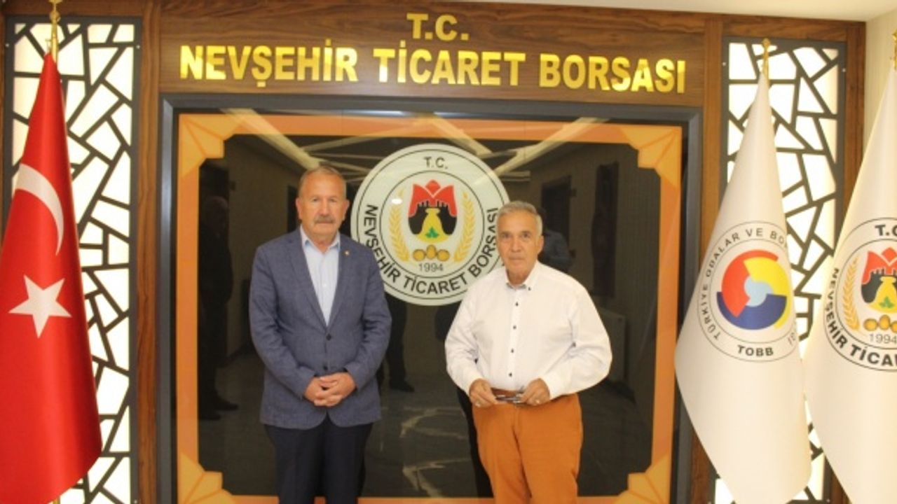 Gazeteci Yavuz Donat Nevşehir Ticaret Borsasını ziyaret etti