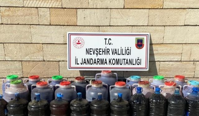 Nevşehir’de 930 litre kaçak içki ele geçirildi
